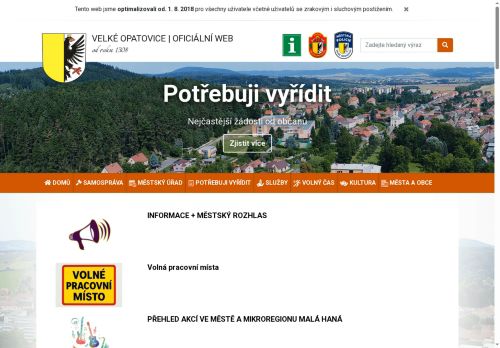 Město Velké Opatovice nabízí práci na pozici Strážník/ce Městské policie v obci Velké Opatovice