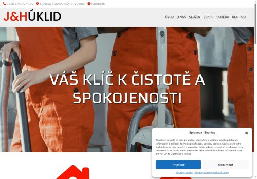 J&H facility group s.r.o. nabízí práci na pozici Úklidový pracovník/ce v obci Vyškov