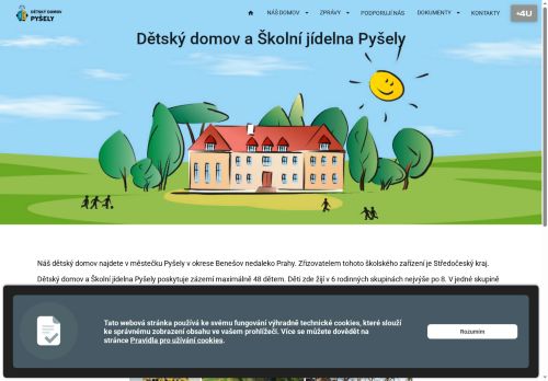 Webové stránky DĚTSKÝ DOMOV a ŠKOLNÍ JÍDELNA PYŠELY, Pyšely