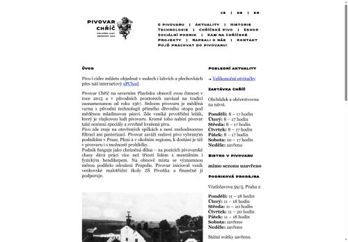 Pivovar Chříč s.r.o. nabízí práci na pozici řidič - rozvoz piva pro Pivovar Chříč v obci Praha