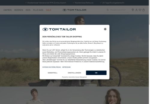 Webové stránky Tom Tailor Retail GmbH, Chvalovice