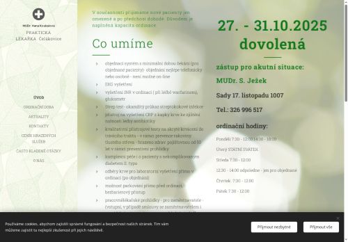 Zobrazit webové stránky Praktický lékař pro dospělé - MUDr. Hana Koukalová