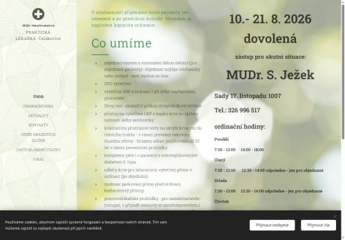Zobrazit webové stránky Praktický lékař pro dospělé - MUDr. Hana Koukalová