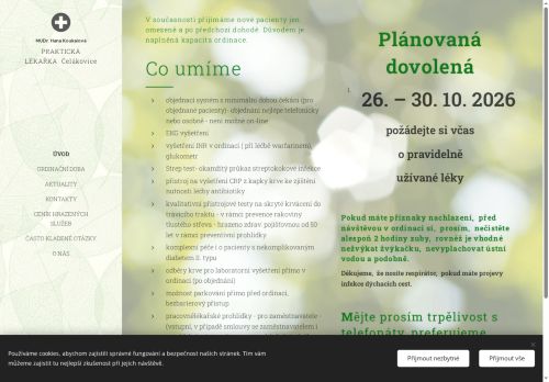 Zobrazit webové stránky Praktický lékař pro dospělé - MUDr. Hana Koukalová