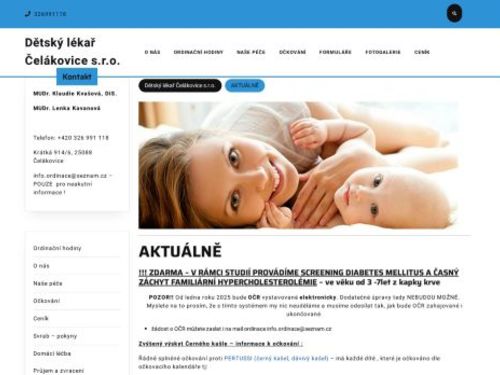 Praktický lékař pro děti a dorost - MUDr. Klaudie Kvašová, DiS. , MUDr. Lenka Kavanová