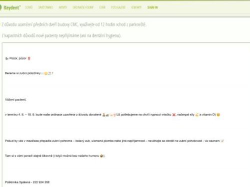Zubní ordinace Keydent - MUDr. Kateřina Žemličková