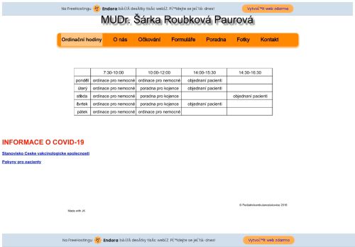 Zobrazit webové stránky Praktický lékař pro děti a dorost - MUDr. Šárka Roubková Paurová