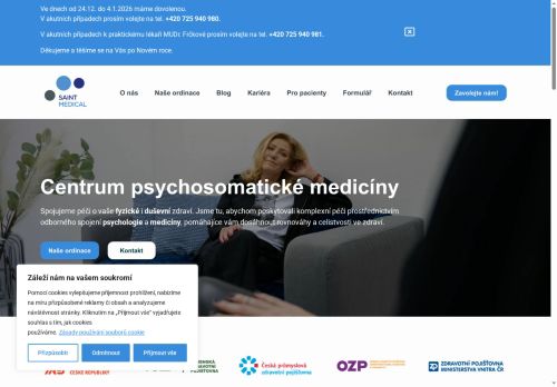 Zobrazit webové stránky Psychiatrie SAINT MEDIACAL - MUDr. Michaela Štěpánková