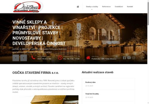 OSIČKA GROUP s.r.o. nabízí práci na pozici DĚLNÍK/ DĚLNICE V OBLASTI VÝSTAVBY A ÚDRŽBY BUDOV v obci Velké Bílovice