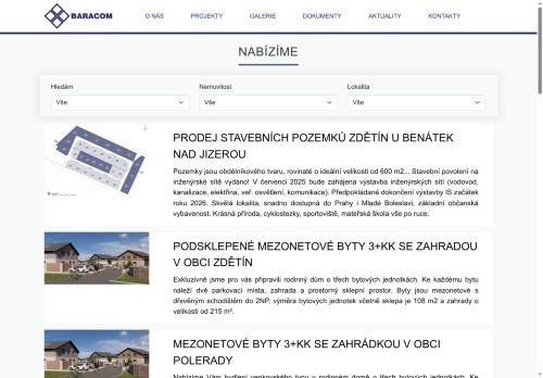 BARACOM a. s. nabízí práci na pozici Zedníci (kromě zedníků ohnivzdorného zdiva) v obci Zdiby