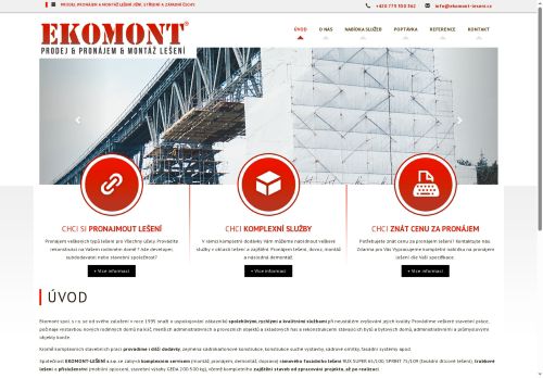 EKOMONT-LEŠENÍ, s.r.o. nabízí práci na pozici Skladník/řidič v obci Třemošná