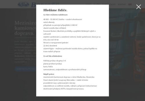 Webové stránky BOROVEC, spol. s r.o., Kyjov