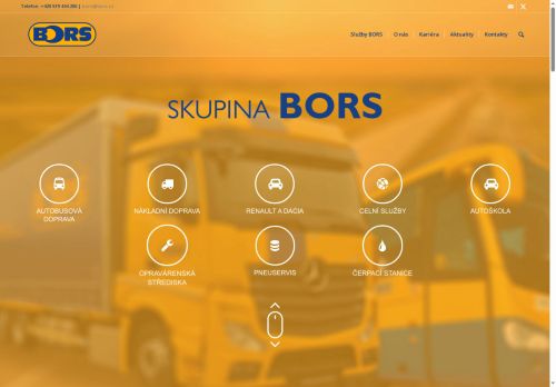 Webové stránky BORS LOGISTICS s.r.o., Břeclav