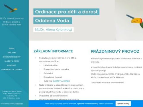Praktický lékař pro děti a dorost - MUDr. Alena Kyjonková
