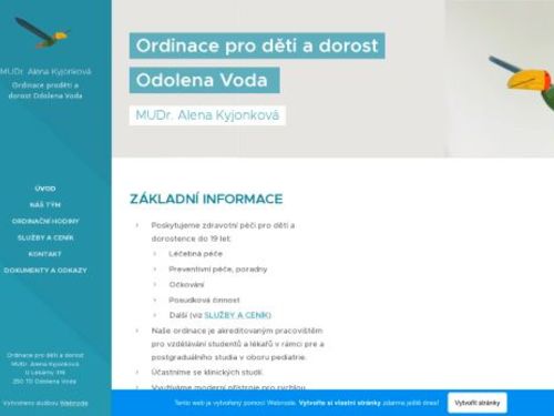 Praktický lékař pro děti a dorost - MUDr. Alena Kyjonková