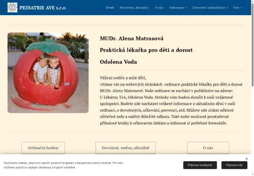 Zobrazit webové stránky Praktický lékař pro děti a dorost - MUDr. Alena Matrasová
