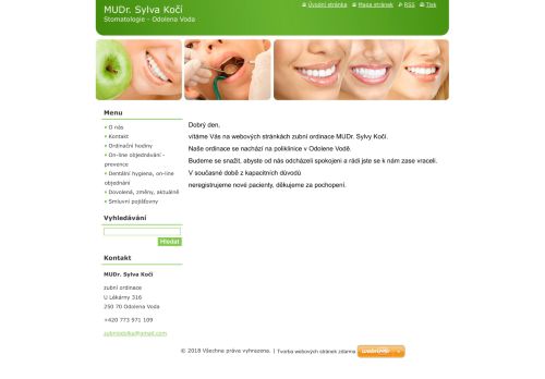 Zobrazit webové stránky Zubní ordinace - MUDr. Sylva Kočí