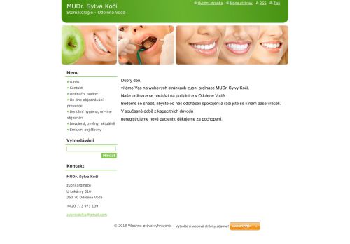 Zobrazit webové stránky Zubní ordinace - MUDr. Sylva Kočí