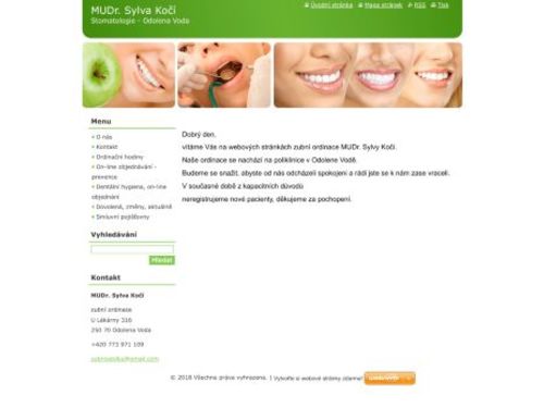 Zubní ordinace - MUDr. Sylva Kočí