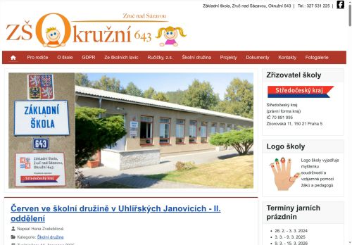 Základní škola, Zruč nad Sázavou, Okružní 643 nabízí práci na pozici Učitel/ka, speciální pedagog/pedagožka v obci Uhlířské Janovice