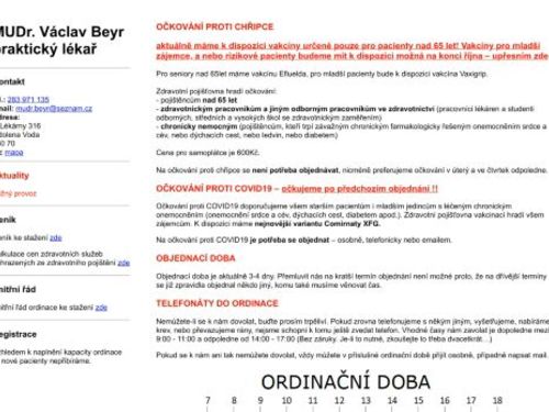 Praktický lékař pro dospělé - MUDr. Václav Beyr