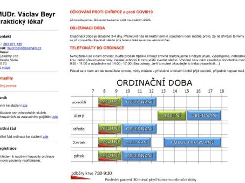 Praktický lékař pro dospělé - MUDr. Václav Beyr
