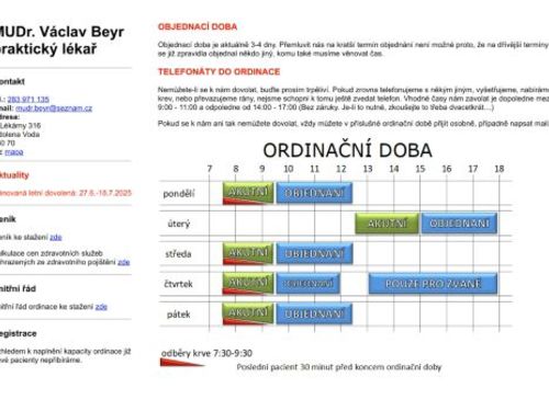 Praktický lékař pro dospělé - MUDr. Václav Beyr