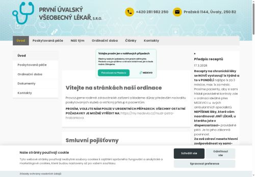 Zobrazit webové stránky Praktický lékař pro dospělé - MUDr. Irena Těšíková, MUDr. Petra Hrabánková