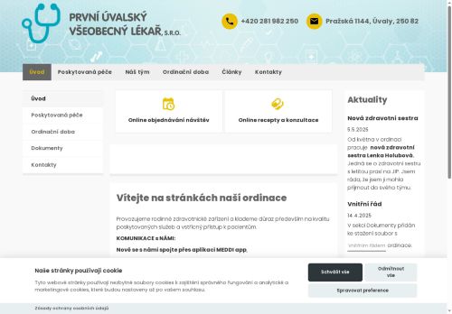Zobrazit webové stránky Praktický lékař pro dospělé - MUDr. Irena Těšíková, MUDr. Petra Hrabánková