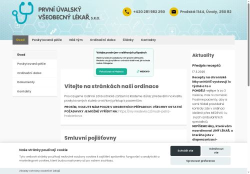 Zobrazit webové stránky Praktický lékař pro dospělé - MUDr. Irena Těšíková, MUDr. Petra Hrabánková