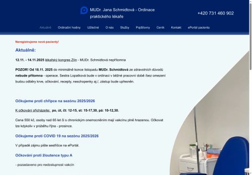 Zobrazit webové stránky Praktický lékař pro dospělé - MUDr. Jana Schmidtová