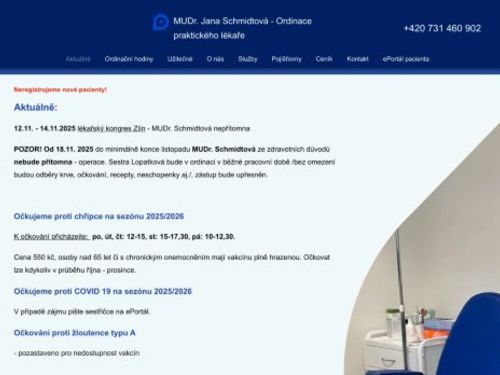 Praktický lékař pro dospělé - MUDr. Jana Schmidtová