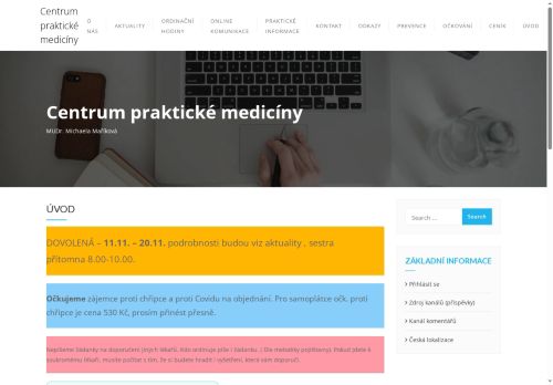 Zobrazit webové stránky Praktický lékař pro dospělé - Centrum praktické medicíny - MUDr. Michaela Maříková, MUDr. Tomáš Pšenička