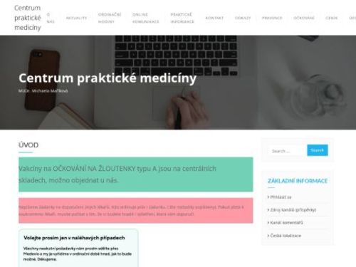 Praktický lékař pro dospělé - Centrum praktické medicíny - MUDr. Michaela Maříková, MUDr. Tomáš Pšenička