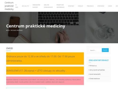 Praktický lékař pro dospělé - Centrum praktické medicíny - MUDr. Michaela Maříková, MUDr. Tomáš Pšenička