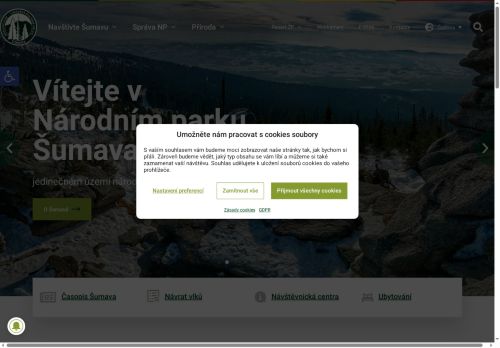 Webové stránky Správa Národního parku Šumava, Kašperské Hory