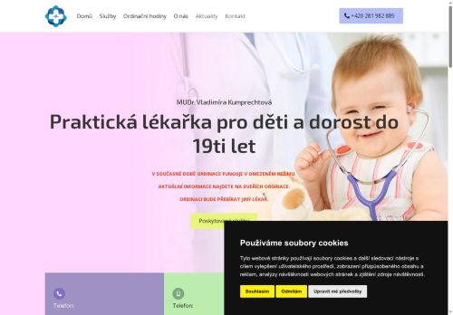 Zobrazit webové stránky Praktický lékař pro děti a dorost - MUDr. Vladimíra Kumprechtová