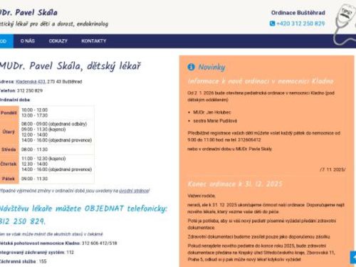 Praktický lékař pro děti a dorost a dětská endokrinologie - MUDr. Pavel Skála