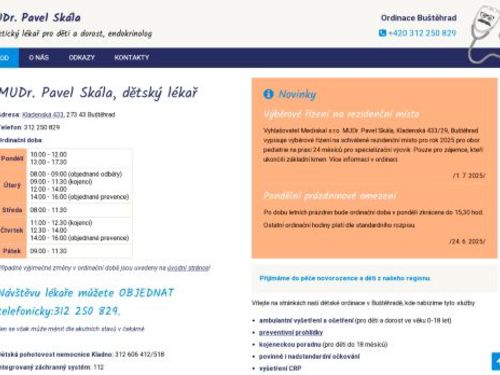 Praktický lékař pro děti a dorost a dětská endokrinologie - MUDr. Pavel Skála