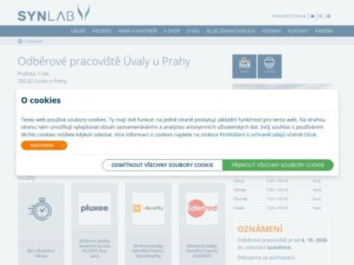 SYNLAB - odběrové pracoviště Úvaly