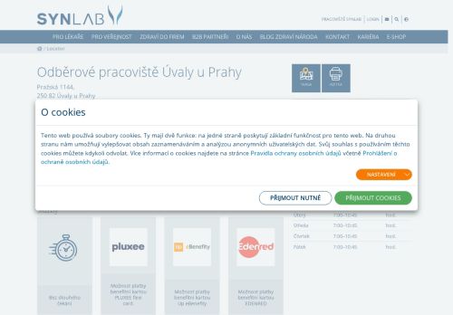 Zobrazit webové stránky SYNLAB - odběrové pracoviště Úvaly