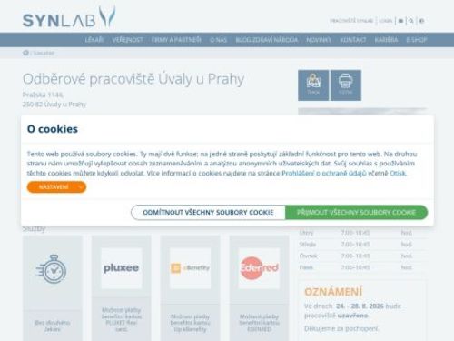 SYNLAB - odběrové pracoviště Úvaly