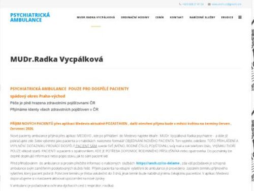 Psychiatrická ambulance - MUDr. Radka Vycpálková