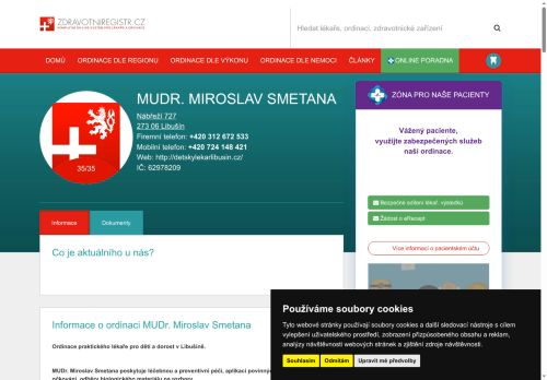 Zobrazit webové stránky Praktický lékař pro děti a dorost - MUDr. Miroslav Smetana