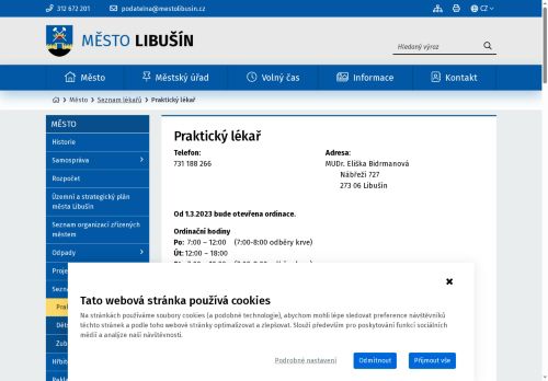 Zobrazit webové stránky Praktický lékař pro dospělé -  MUDr. Eliška Bidrmanová