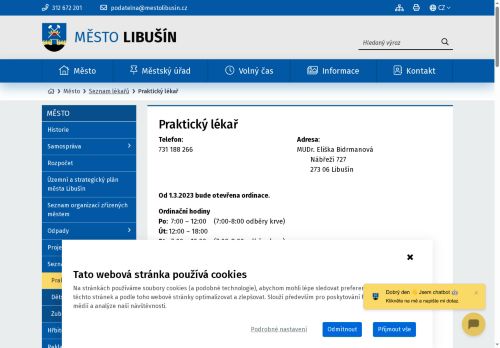 Zobrazit webové stránky Praktický lékař pro dospělé -  MUDr. Eliška Bidrmanová