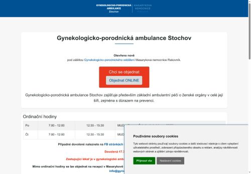 Zobrazit webové stránky Gynekologicko-porodnická ambulance - MUDr. Stoyka, MUDr. Vasylyshyna