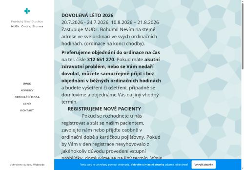 Zobrazit webové stránky Praktický lékař pro dospělé - MUDr. Ondřej Štruma