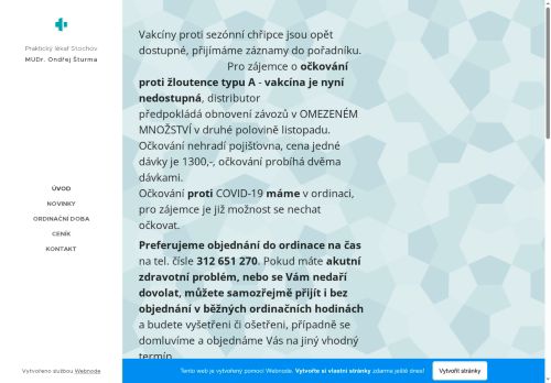 Zobrazit webové stránky Praktický lékař pro dospělé - MUDr. Ondřej Štruma