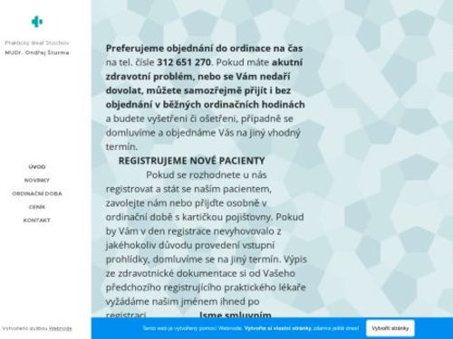 Praktický lékař pro dospělé - MUDr. Ondřej Štruma